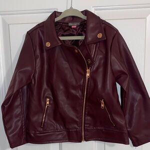 Little girls size 4,, Vince Camuto FAUX leather shell jacket.